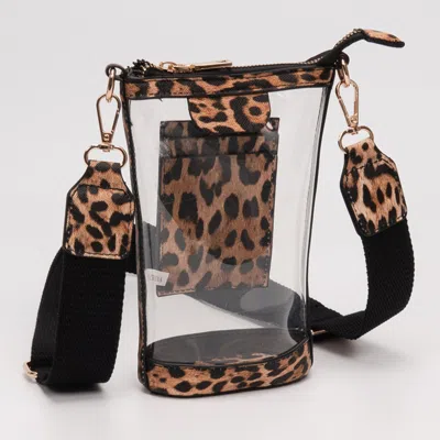 Fashnzfab Transparent Crossbody Bag / Phone Bag In Brown