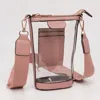 Fashnzfab Transparent Crossbody Bag / Phone Bag In Pink
