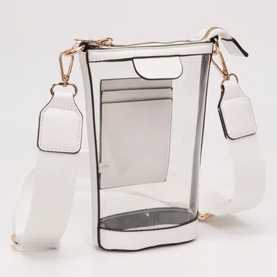 Fashnzfab Transparent Crossbody Bag / Phone Bag In White