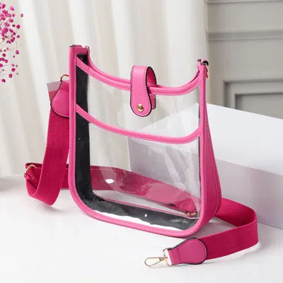 Fashnzfab Transparent Crossbody Bag In Pink