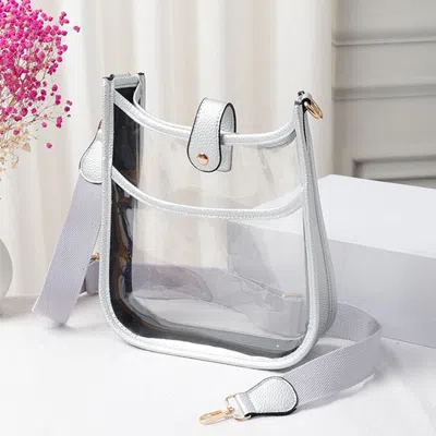 Fashnzfab Transparent Crossbody Bag In White