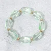 Fashnzfab Transparent Faceted Pebble Beaded Stretch Bracelet - Mint In Green