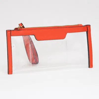 Fashnzfab Transparent Flap Wristlet Pouch / Clutch Bag In Multi