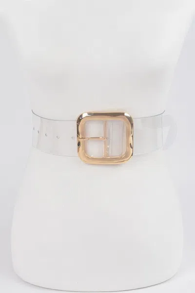 Fashnzfab Transparent Metal Buckle Belt In Multi