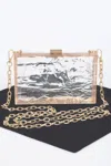 Fashnzfab Transparent Plastic Case Clutch In Multi