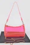Fashnzfab Transparent Shoulder Bag In Pink