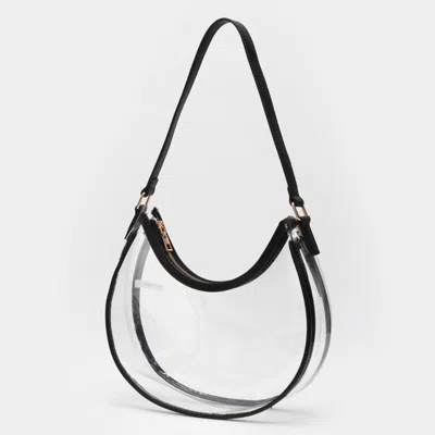 Fashnzfab Transparent Shoulder Hobo Bag In Multi