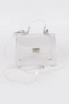 Fashnzfab Transparent Single Handle Clutch In Multi