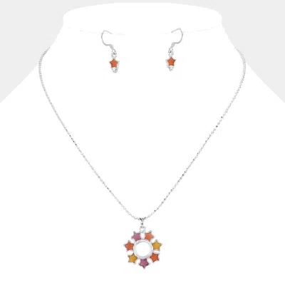 Fashnzfab Transparent Star Pendant Necklace In Multi