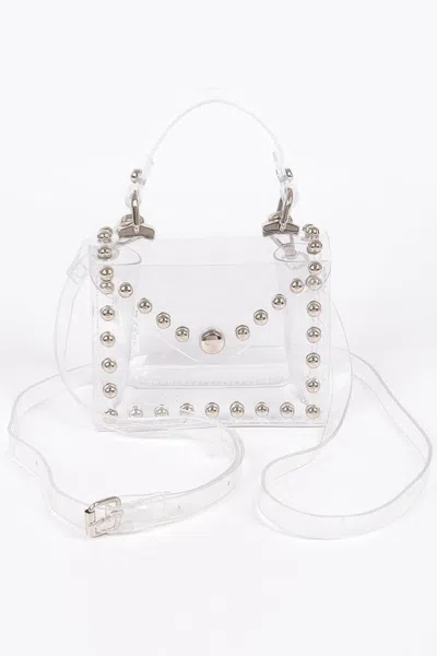 Fashnzfab Transparent Studded Mini Bag In Multi