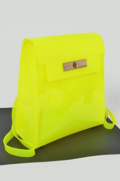 Fashnzfab Trend Clear Backpack In Green
