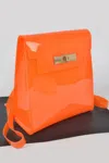 Fashnzfab Trend Clear Backpack In Orange