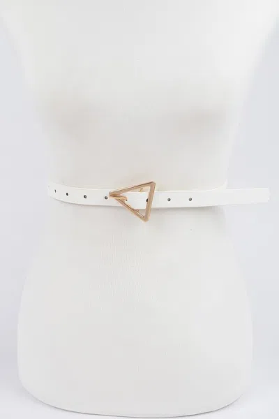 Fashnzfab Triangle Buckle Belt In Silver