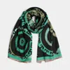Fashnzfab Tribal Oblong Scarf In Green