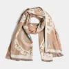 Fashnzfab Tribal Oblong Scarf In Sand