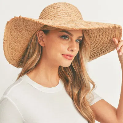 Fashnzfab Trim Detailed Solid Straw Sun Hat In Gray