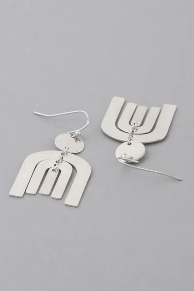 Fashnzfab Triple Arch Earrings In Neutral