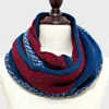Fashnzfab Tulip Flower Printed Square Silk Scarf In Blue