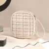 Fashnzfab Tweed Portable Cosmetic Pouch Bag With Wristlet In Multi