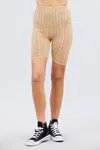 Fashnzfab Twisted Effect Bermuda Length Sweater Shorts In Green