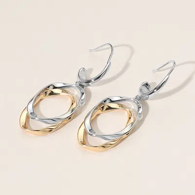 Fashnzfab Twisted Metal Dangle Earrings In Multi