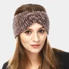 Fashnzfab Twisted Solid Knit Earmuff Headband In Brown