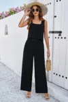Fashnzfab Two Pieces Square Neck Sleeveless Solid Sets