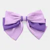 Fashnzfab Two Tone Bow Barrette In Purple