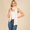 Fashnzfab Two Tone Cable Knit Scarf In Multi