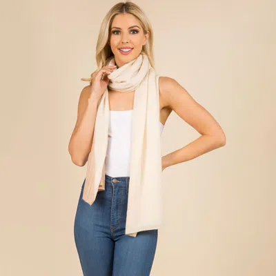 Fashnzfab Two Tone Cable Knit Scarf In Multi