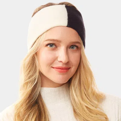 Fashnzfab Two Tone Earmuff Headband In Black