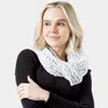 Fashnzfab Two Tone Fuzzy Fur Infinity Scarf In Black