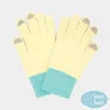 Fashnzfab Two Toned Knit Smart Touch Gloves In Yellow