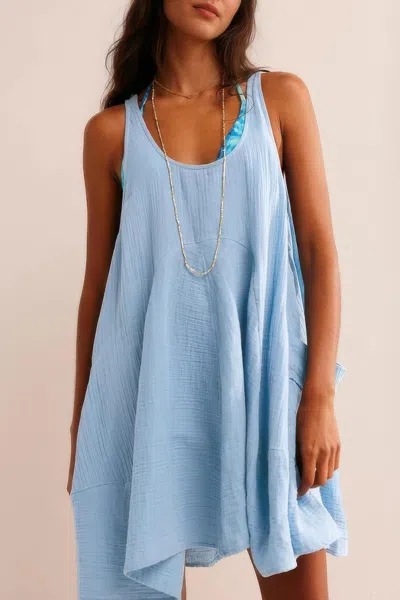 Fashnzfab U Neck Backless Sleeveless Mini Pocket Dress