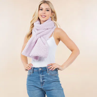Fashnzfab Ultra Soft Faux Fur Sherpa Scarf In Pink