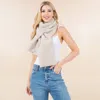 Fashnzfab Ultra Soft Faux Fur Sherpa Scarf In Sand
