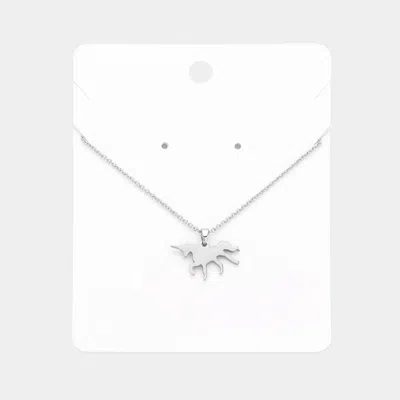 Fashnzfab Unicorn Pendant Necklace In Multi