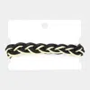 Fashnzfab Unisex Wax Rope Genuine Leather Braided Adjustable Bracelet Black, Neutral In Multi