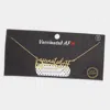 Fashnzfab Vaccinated Af Gold Dipped Syringe Needle Message Pendant Necklace In Brown