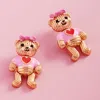 Fashnzfab Valentine Teddy Bear Earrings - Pink In Pink