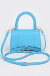 Fashnzfab Vegan Top Handle Bag In Blue