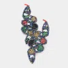 Fashnzfab Velvet Back Multi Beaded Snake Earrings In Multi