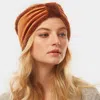 Fashnzfab Velvet Knotted Solid Faux Fur Earmuff Headband In Brown