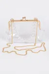 Fashnzfab Vintage Clasp Pvc Clutch In Multi