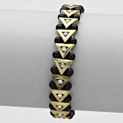 Fashnzfab Vintage Delta Stretch Bracelet In Multi