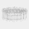 Fashnzfab Vintage Metal Bar Beaded Stretch Bracelet Silver Burnished In Multi
