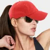 Fashnzfab Vintage Ponytail Baseball Cap In Red