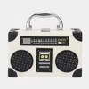 Fashnzfab Vintage Radio Boombox Shape Handbag / Crossbody Bag In White