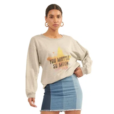 Fashnzfab Vintage-style, Multicolor Star French Terry Knit Graphic Sweatshirt In Grey