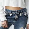 Fashnzfab Vintage Western-themed Charm Station Waist Chain Belt In Metallic